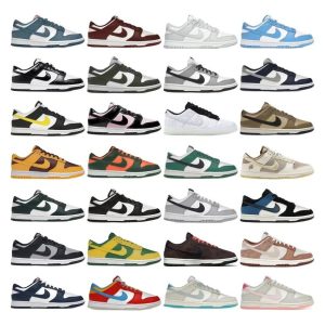 Collection of Nike Dunk Low sneakers in various colorways